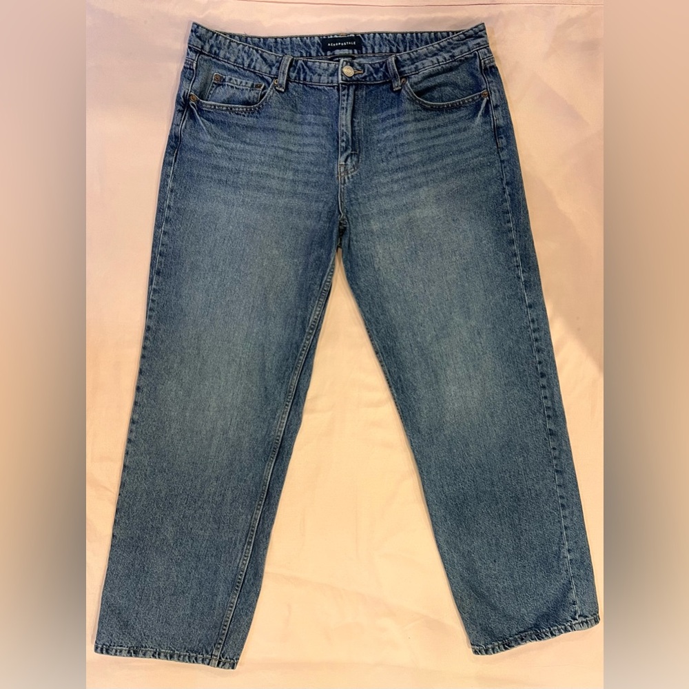 Aéropostale Low Rise Baggy Jeans Womens Size 14 Reg Y2K Straight Leg